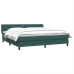 Cama box spring con colchones terciopelo verde oscuro 200x220cm