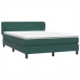 Cama box spring con colchón terciopelo verde oscuro 160x210 cm