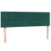 Cama box spring con colchón terciopelo verde oscuro 160x210 cm