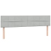 Cama box spring con colchones terciopelo gris claro 180x210 cm