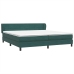 Cama box spring con colchones terciopelo verde oscuro 180x210cm