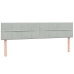 Cama box spring con colchones terciopelo gris claro 200x210 cm