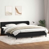 Cama box spring con colchones terciopelo negro 200x210 cm