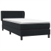 Cama box spring con colchón cuero sintético negro 80x220 cm