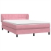 Cama box spring con colchón terciopelo rosa 160x220 cm