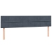 Cama box spring con colchones terciopelo gris oscuro 180x220 cm