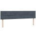 Cama box spring con colchones terciopelo gris oscuro 200x220 cm