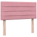 Cama box spring con colchón terciopelo rosa 90x210 cm