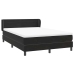 Cama box spring con colchón terciopelo negro 160x210 cm