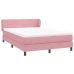 Cama box spring con colchón terciopelo rosa 160x210 cm