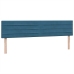 Cama box spring con colchones terciopelo azul oscuro 180x210 cm