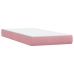 Cama box spring con colchones terciopelo rosa 180x210 cm