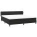 Cama box spring con colchones terciopelo negro 200x210 cm