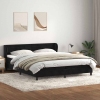 Cama box spring con colchones terciopelo negro 200x210 cm