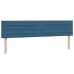 Cama box spring con colchones terciopelo azul oscuro 200x210 cm