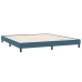 Cama box spring con colchones terciopelo azul oscuro 180x220 cm