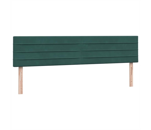 Cama box spring con colchones terciopelo verde oscuro 200x220cm