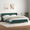 Cama box spring con colchones terciopelo verde oscuro 200x220cm