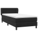 Cama box spring con colchón cuero sintético negro 80x210 cm