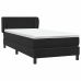 Cama box spring con colchón terciopelo negro 100x210 cm