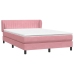 Cama box spring con colchón terciopelo rosa 160x210 cm