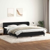 Cama box spring con colchones terciopelo negro 180x210 cm