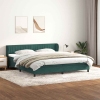 Cama box spring con colchones terciopelo verde oscuro 180x210cm