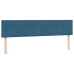 Cama box spring con colchones terciopelo azul oscuro 180x210 cm