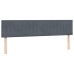 Cama box spring con colchones terciopelo gris oscuro 200x210 cm