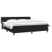 Cama box spring con colchones terciopelo negro 200x210 cm