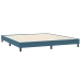 Cama box spring con colchones terciopelo azul oscuro 200x210 cm