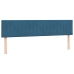 Cama box spring con colchones terciopelo azul oscuro 200x210 cm