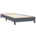 Cama box spring con colchón terciopelo gris oscuro 90x220 cm