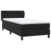 Cama box spring con colchón terciopelo negro 90x220 cm