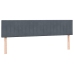 Cama box spring con colchones terciopelo gris oscuro 180x220 cm