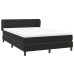 Cama box spring con colchón terciopelo negro 140x210 cm