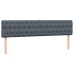 Cama box spring con colchones terciopelo gris oscuro 180x210 cm