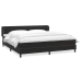 Cama box spring con colchones terciopelo negro 180x210 cm