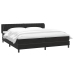 Cama box spring con colchones terciopelo negro 180x210 cm