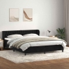 Cama box spring con colchones terciopelo negro 180x210 cm