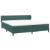 Cama box spring con colchones terciopelo verde oscuro 180x210cm