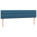 Cama box spring con colchones terciopelo azul oscuro 180x210 cm