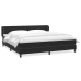 Cama box spring con colchones terciopelo negro 200x210 cm