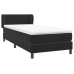 Cama box spring con colchón cuero sintético negro 80x220 cm