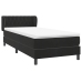 Cama box spring con colchón terciopelo negro 90x220 cm