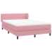 Cama box spring con colchón terciopelo rosa 160x220 cm