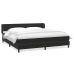 Cama box spring con colchones terciopelo negro 180x220 cm