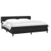 Cama box spring con colchones terciopelo negro 180x220 cm