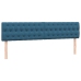 Cama box spring con colchones terciopelo azul oscuro 200x220 cm