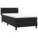 Cama box spring con colchón cuero sintético negro 80x210 cm